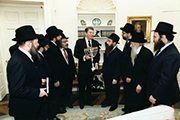 President Reagan Receives Chabad Menorah President Reagan Receives Chabad Menorah
